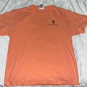 Peach simply southern shirt
